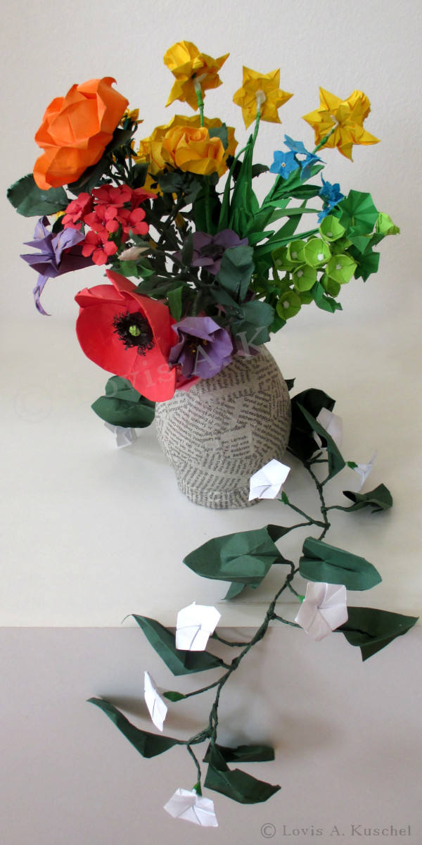 Origamiblumenstrauss Ansicht